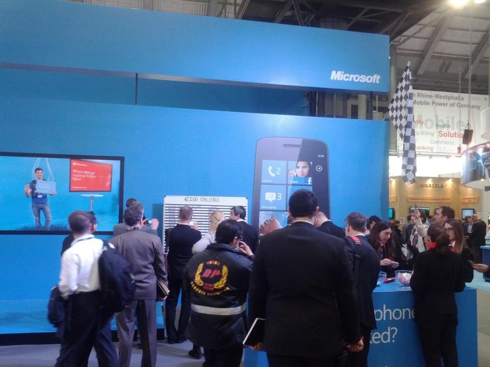 The Microsoft Windows Phone booth, Hall 1